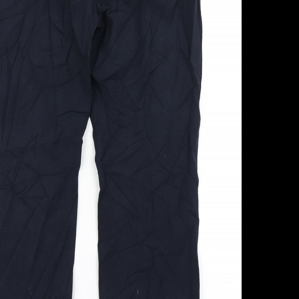 Womens UK Size 14 M&S Collection Regular Fit Dress Pants Blue Trousers