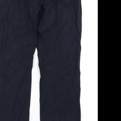 Womens UK Size 14 M&S Collection Regular Fit Dress Pants Blue Trousers