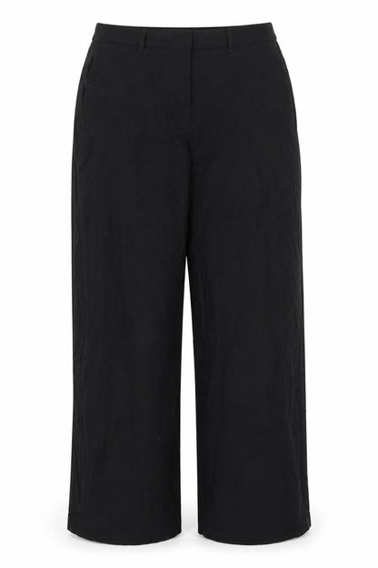 Front view of Marks & Spencer Collection women’s black dress pants trousers, size UK 14, 28-inch leg