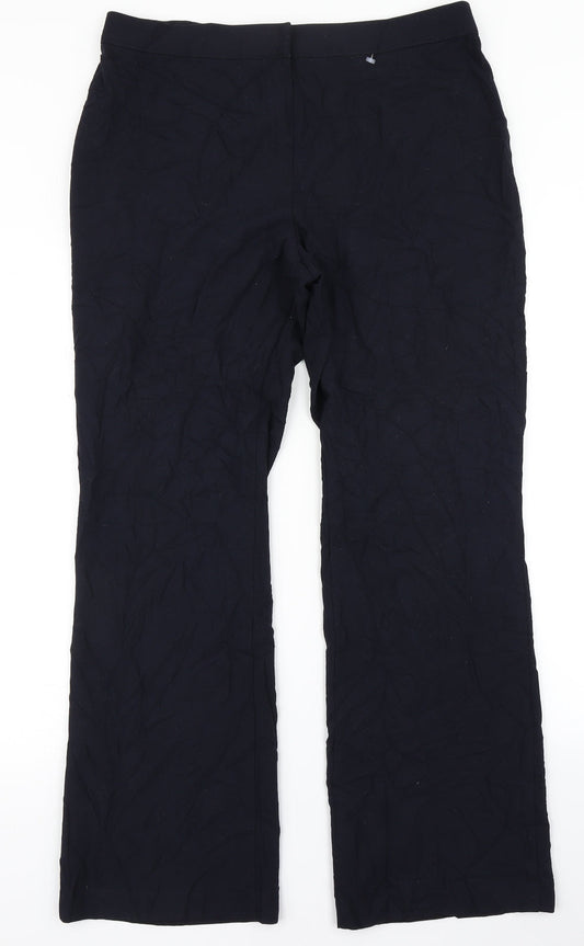 Womens UK Size 16 Marks & Spencer Regular Fit Dress Pants Blue Trousers