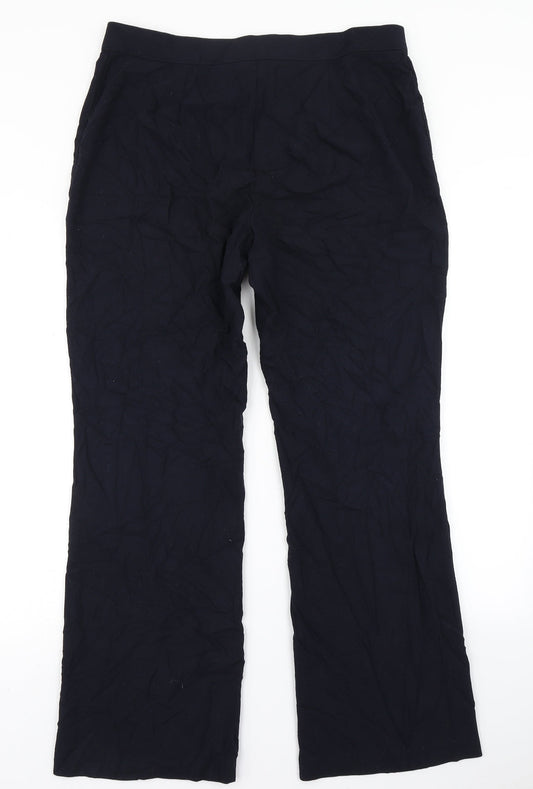 Womens UK Size 16 Marks & Spencer Regular Fit Dress Pants Blue Trousers