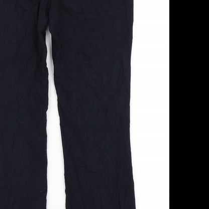 Womens UK Size 16 Marks & Spencer Regular Fit Dress Pants Blue Trousers