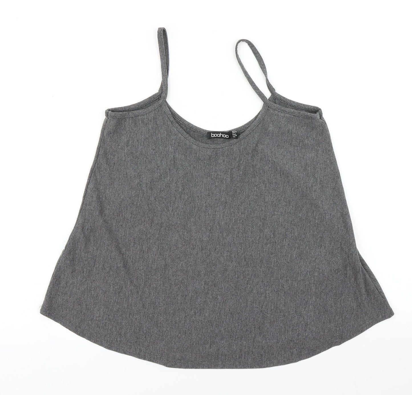 Boohoo Womens Grey   Camisole T-Shirt Size 12