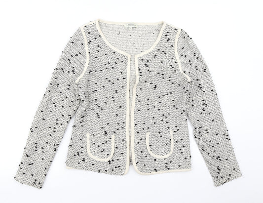 Papaya Womens Grey Polka Dot  Jacket Blazer Size 10