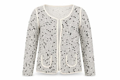 Papaya Womens Grey Polka Dot  Jacket Blazer Size 10