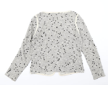 Papaya Womens Grey Polka Dot  Jacket Blazer Size 10