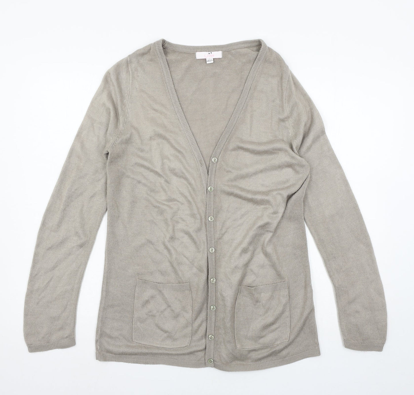 Womens UK Size 8 Julipa Grey Cardigan Jumper