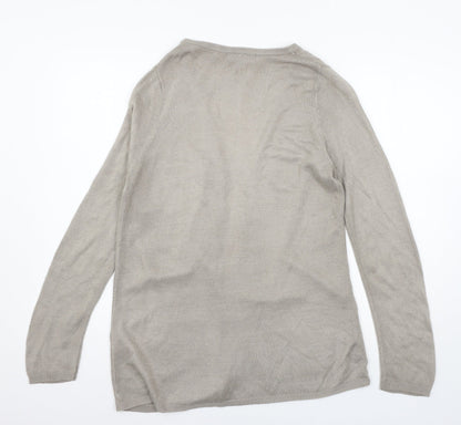 Womens UK Size 8 Julipa Grey Cardigan Jumper