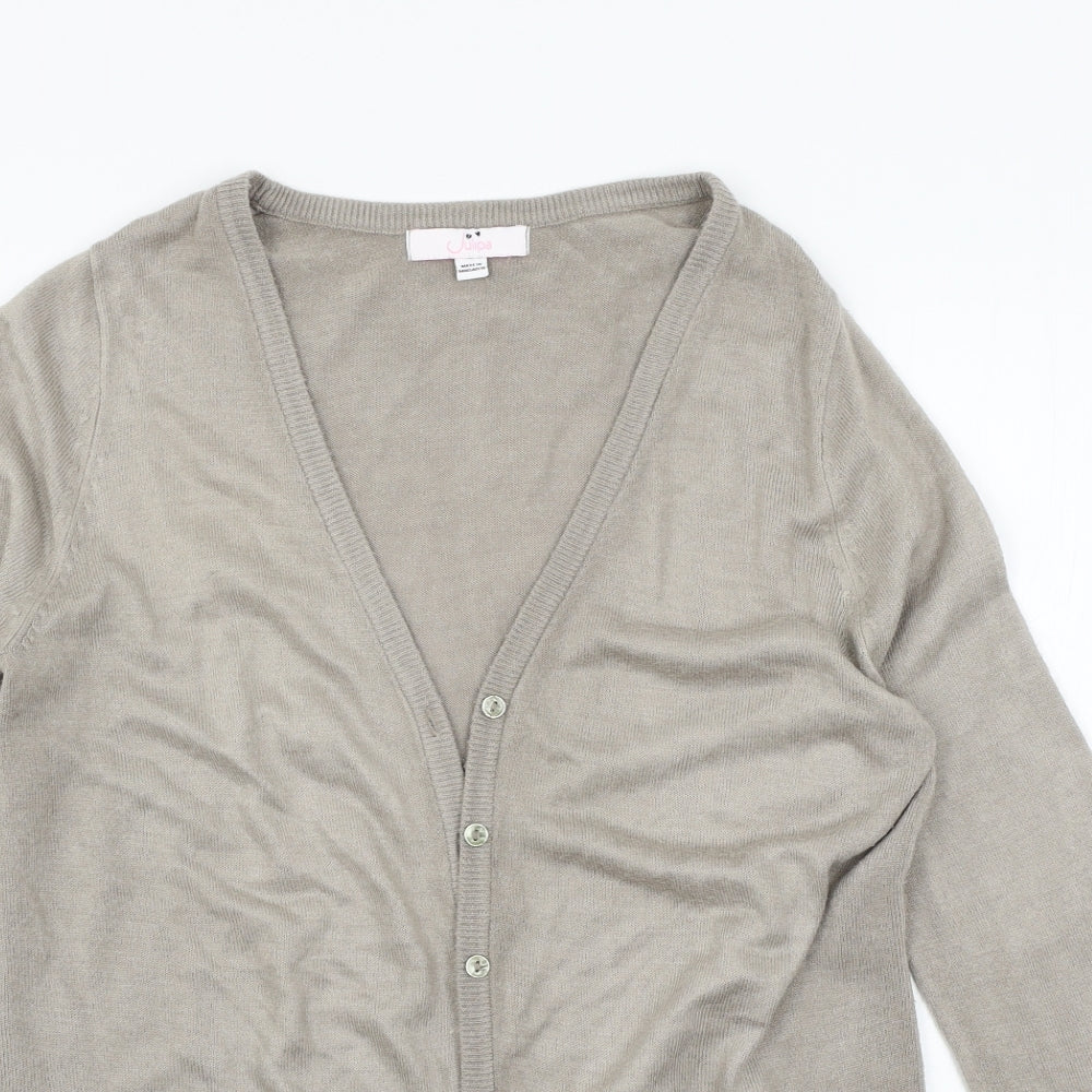 Womens UK Size 8 Julipa Grey Cardigan Jumper