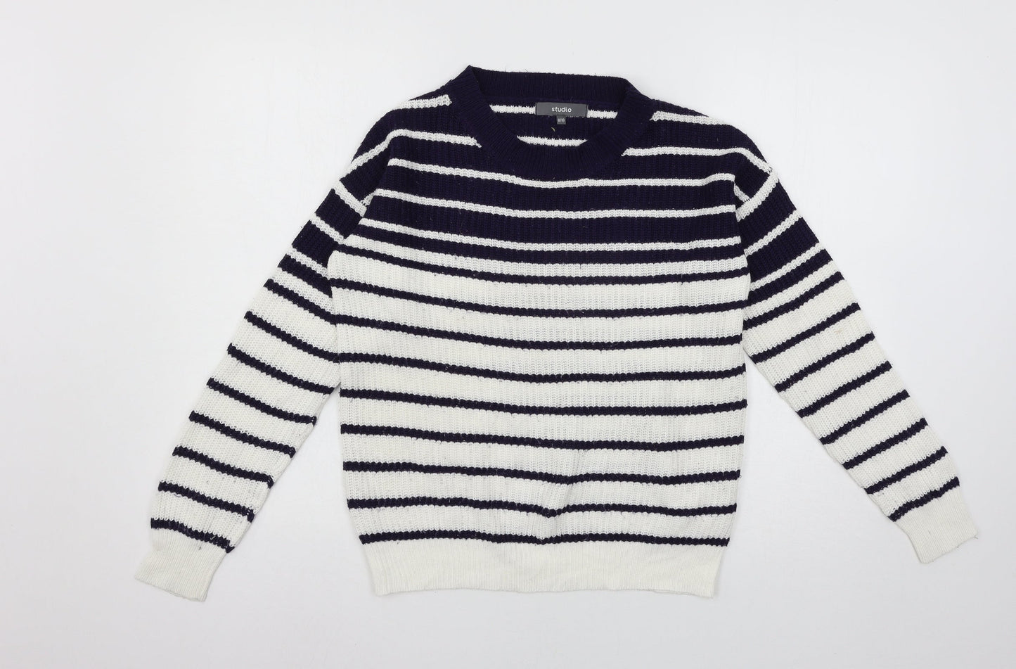 Womens UK Size 8 Studio White Pullover Jumper