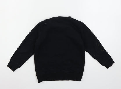 NEXT Girls Black  Jersey Pullover Sweatshirt Size 5 Years  - The Future is now