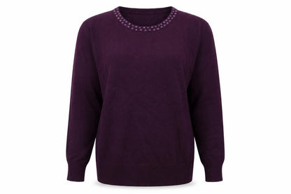 Womens UK Size S Image Purple Pullover Jumper