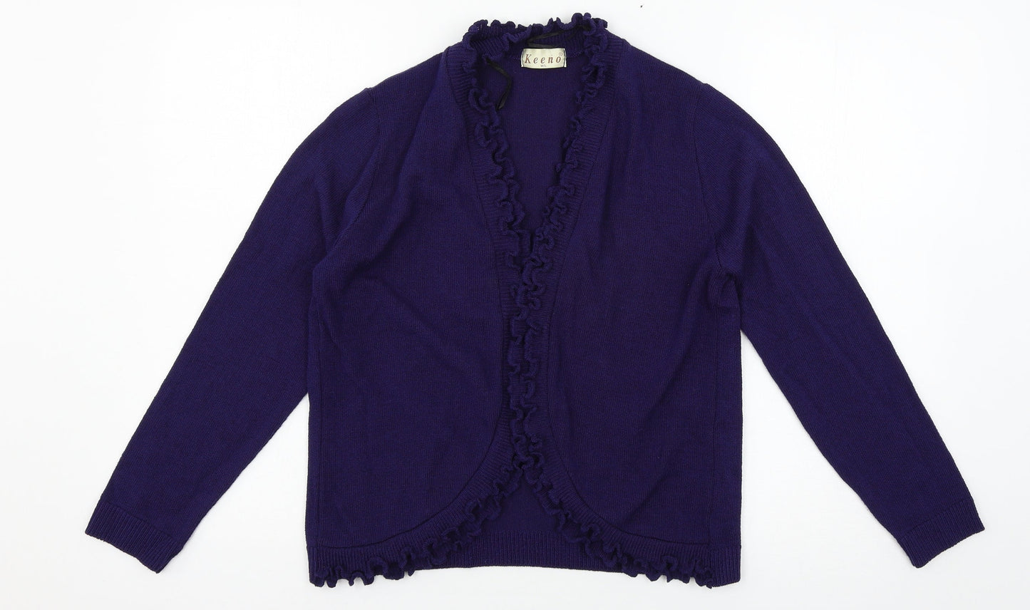 Womens UK Size M Keeno Blue Cardigan Jumper