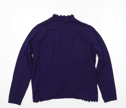 Womens UK Size M Keeno Blue Cardigan Jumper