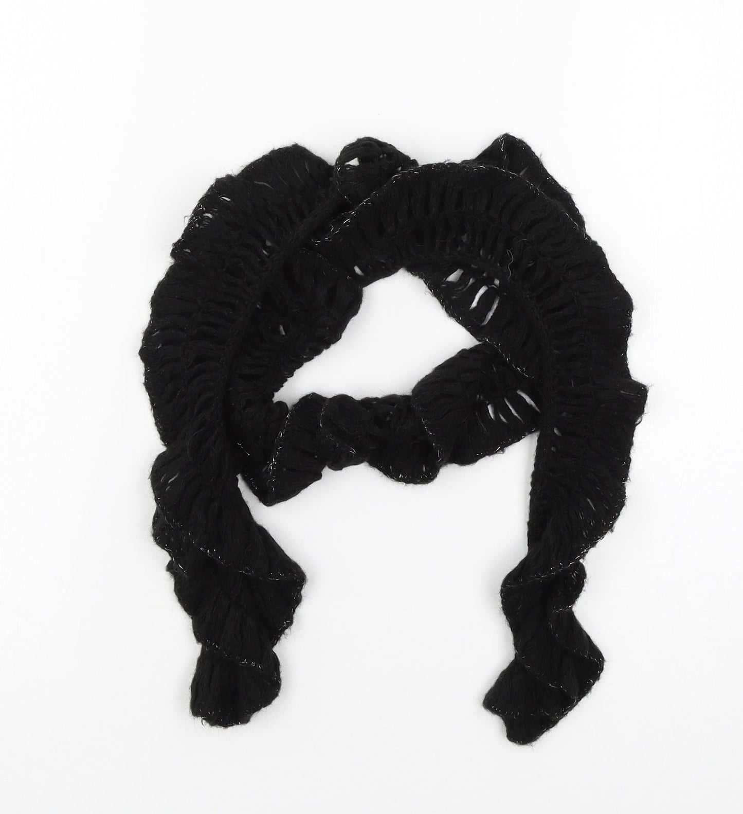 Preworn Womens Black  Knit  Scarf