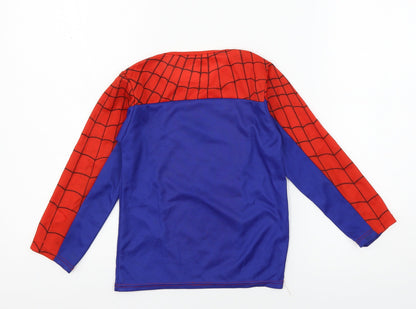 Preworn Boys Multicoloured Geometric Jersey Pullover T-Shirt Size L  - Spider Man