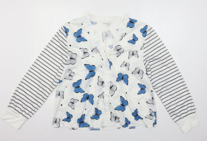 Womens UK Size 2XL Preworn White Basic Blouse
