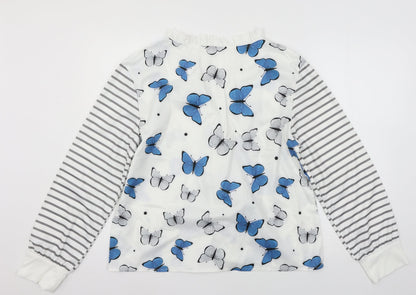 Womens UK Size 2XL Preworn White Basic Blouse