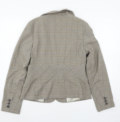 NEXT Womens Brown Check  Jacket Suit Jacket Size 12
