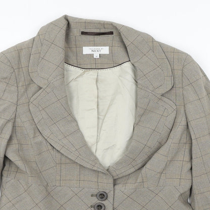 NEXT Womens Brown Check  Jacket Suit Jacket Size 12