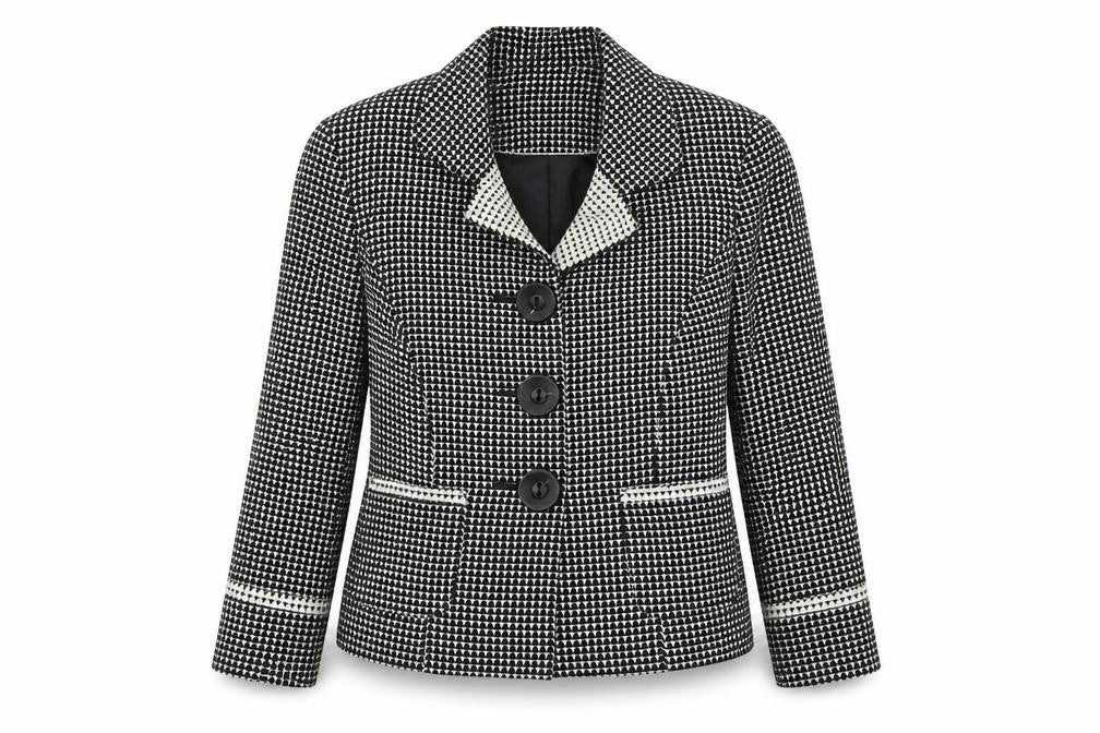 Next Womens Black Geometric  Jacket  Size 12