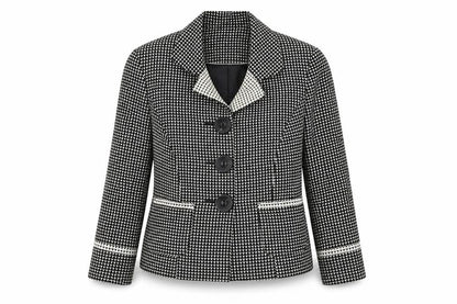 Next Womens Black Geometric  Jacket  Size 12