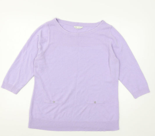 BHS Womens Purple  Knit Pullover Jumper Size 18