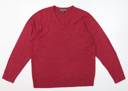 Womens UK Size L Marks and Spencer Red Pullover Jumper