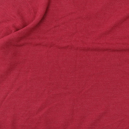 Womens UK Size L Marks and Spencer Red Pullover Jumper