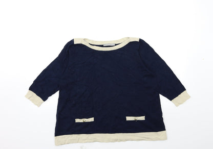 Womens UK Size 14 Marks and Spencer Blue Pullover Jumper