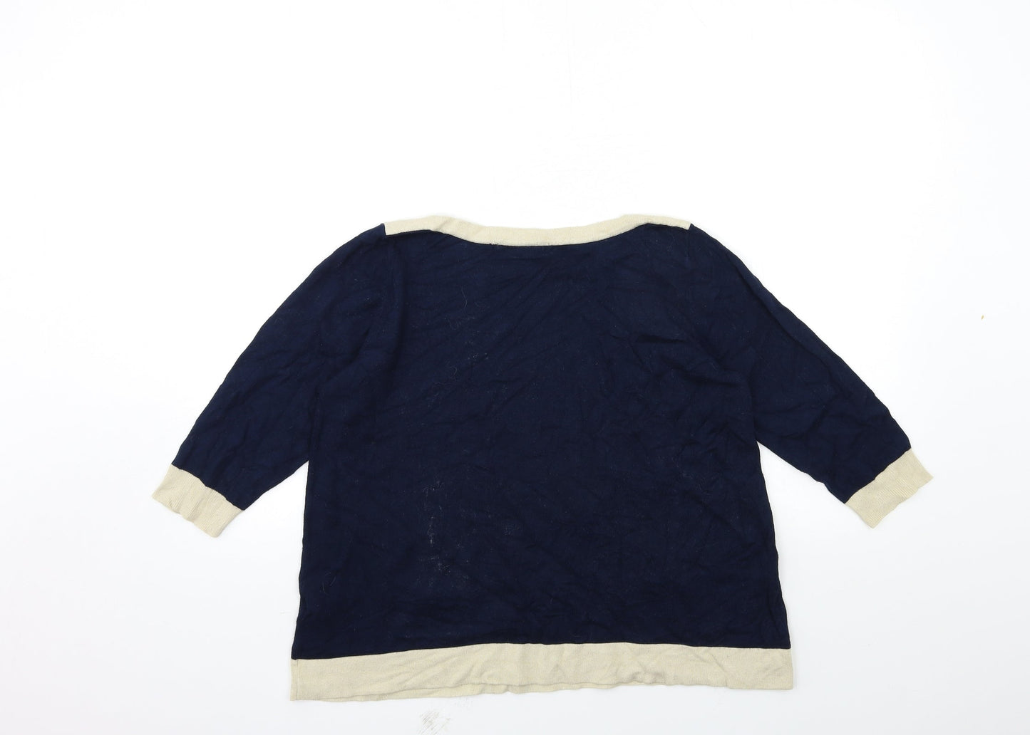Womens UK Size 14 Marks and Spencer Blue Pullover Jumper