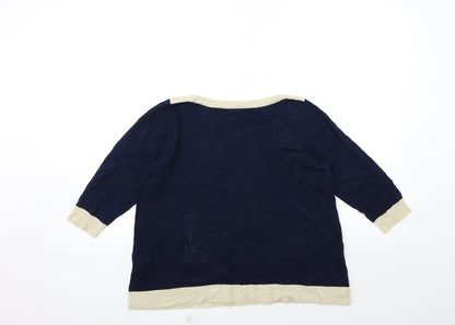 Womens UK Size 14 Marks and Spencer Blue Pullover Jumper