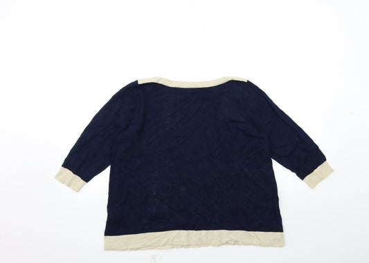 Womens UK Size 14 Marks and Spencer Blue Pullover Jumper