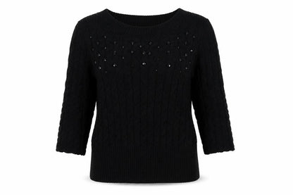 Per Una Womens Black  Knit Pullover Jumper Size 12