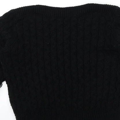 Per Una Womens Black  Knit Pullover Jumper Size 12