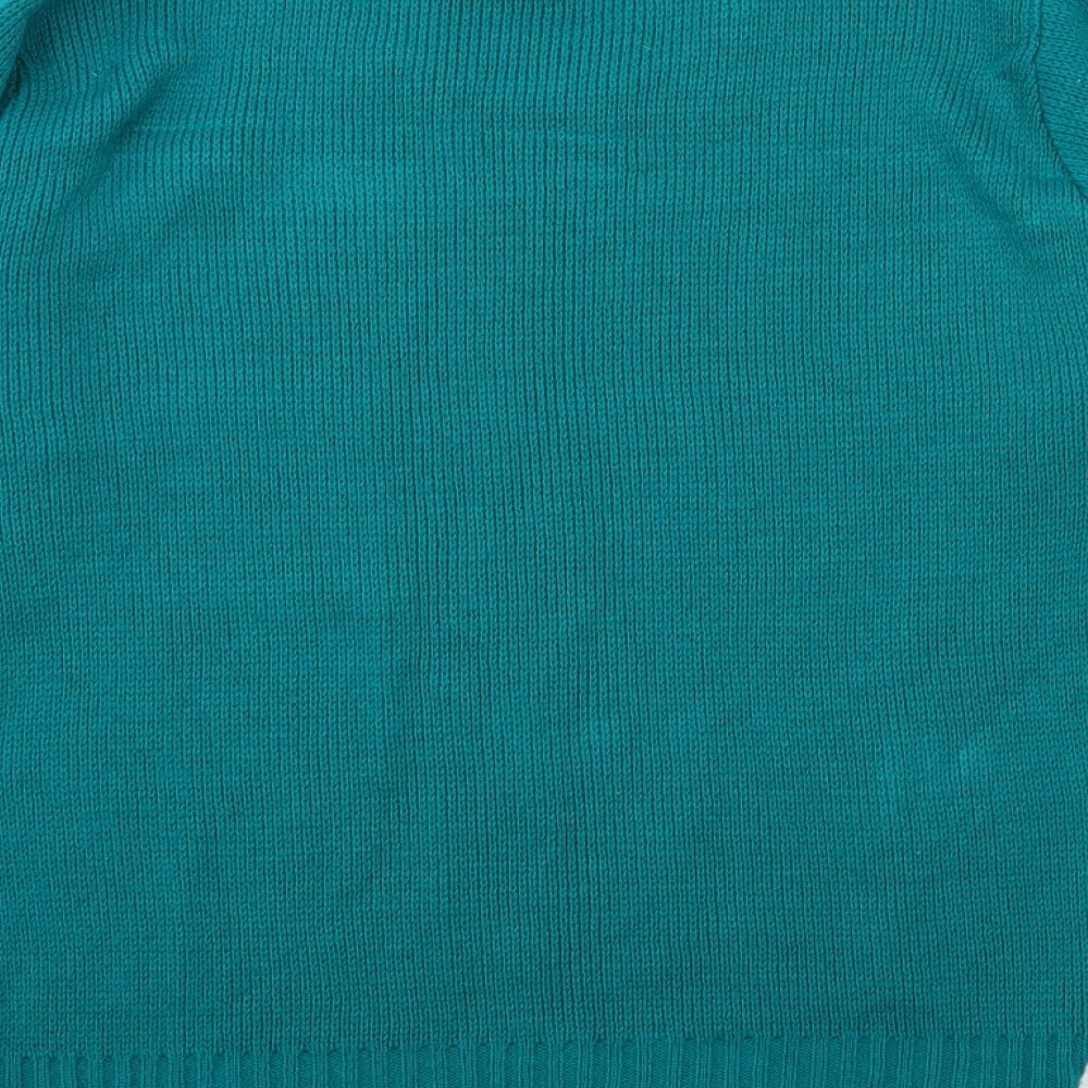 Womens UK Size S Pure & natural Green Pullover Jumper