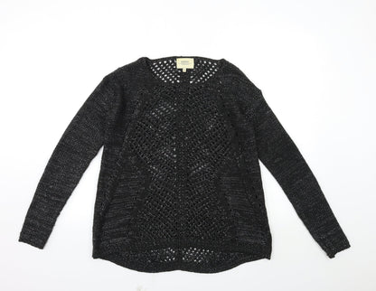 Womens UK Size 8 Papaya Black Pullover Jumper