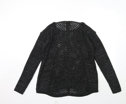 Womens UK Size 8 Papaya Black Pullover Jumper