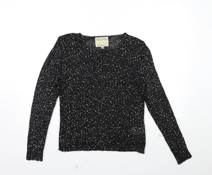 PARISIAN SIGNATURE Womens Black  Knit Pullover Jumper Size S
