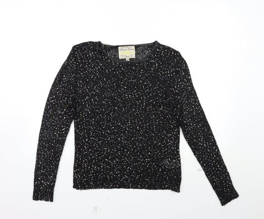 PARISIAN SIGNATURE Womens Black  Knit Pullover Jumper Size S
