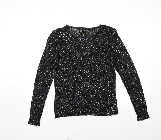 PARISIAN SIGNATURE Womens Black  Knit Pullover Jumper Size S