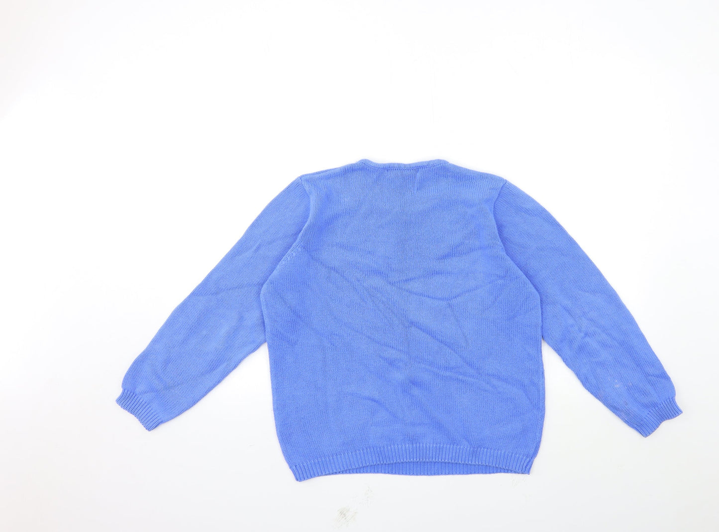 Womens UK Size 10 ISLE Blue Pullover Jumper