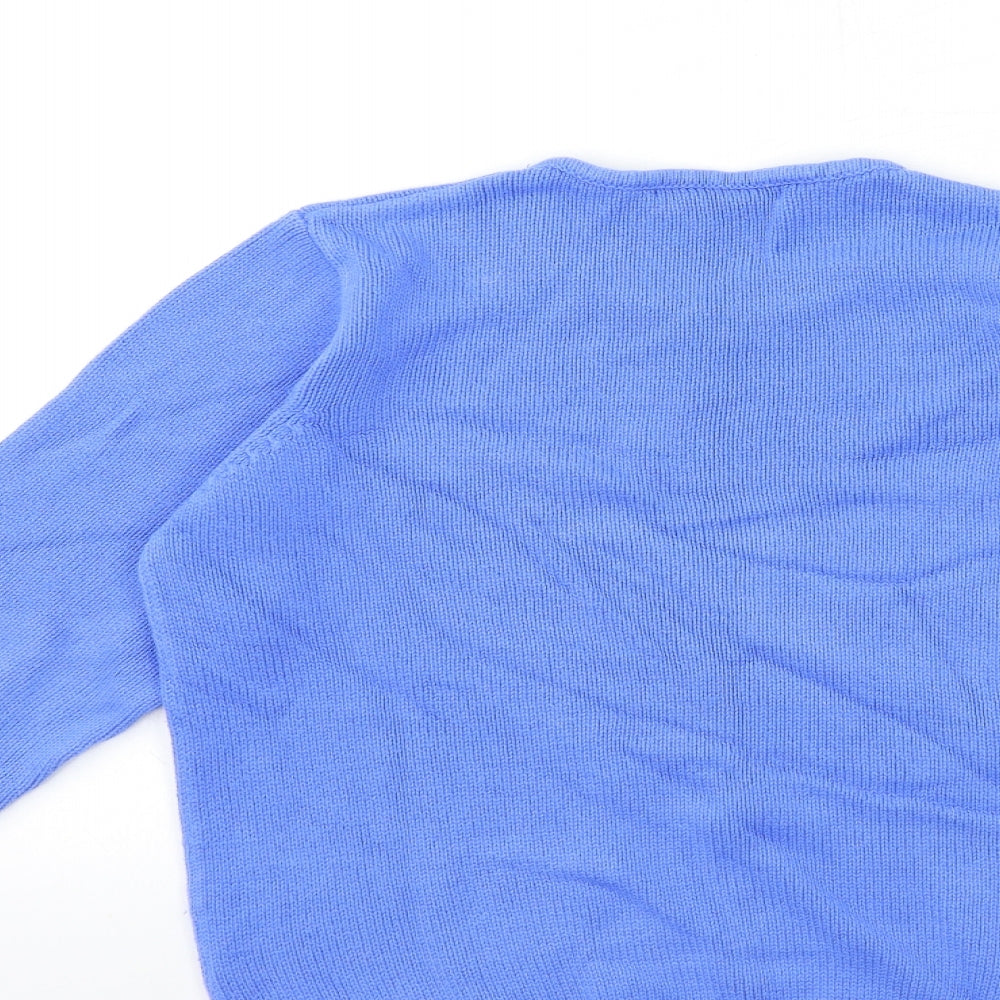 Womens UK Size 10 ISLE Blue Pullover Jumper