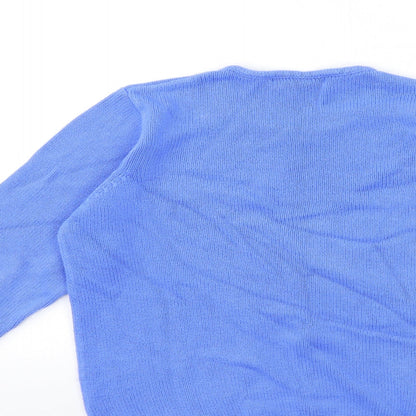 Womens UK Size 10 ISLE Blue Pullover Jumper