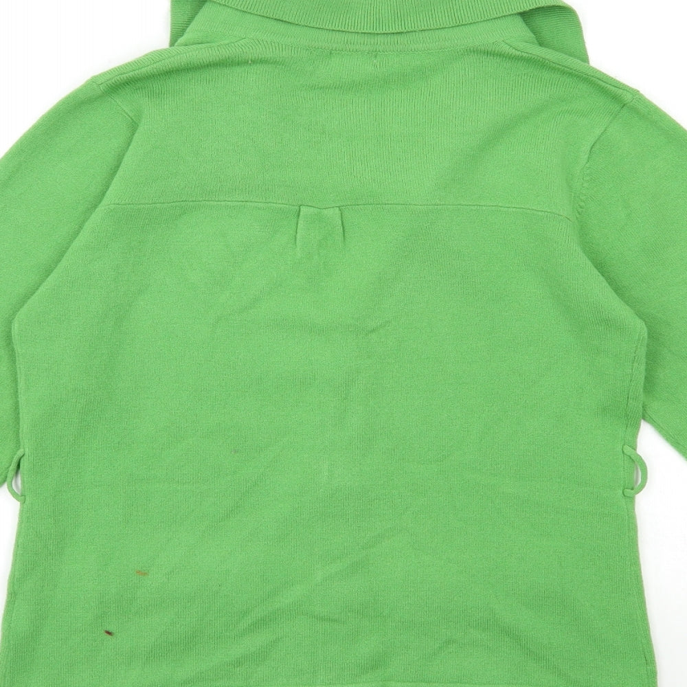 Womens UK Size M Filati Green Cardigan Jumper