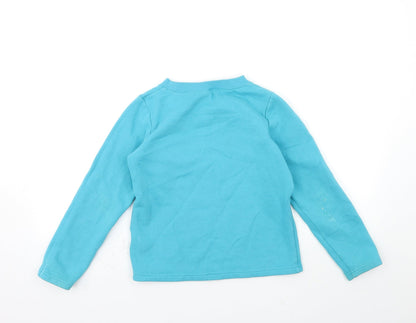 DECATHLON Girls Blue   Pullover Sweatshirt Size 10 Years