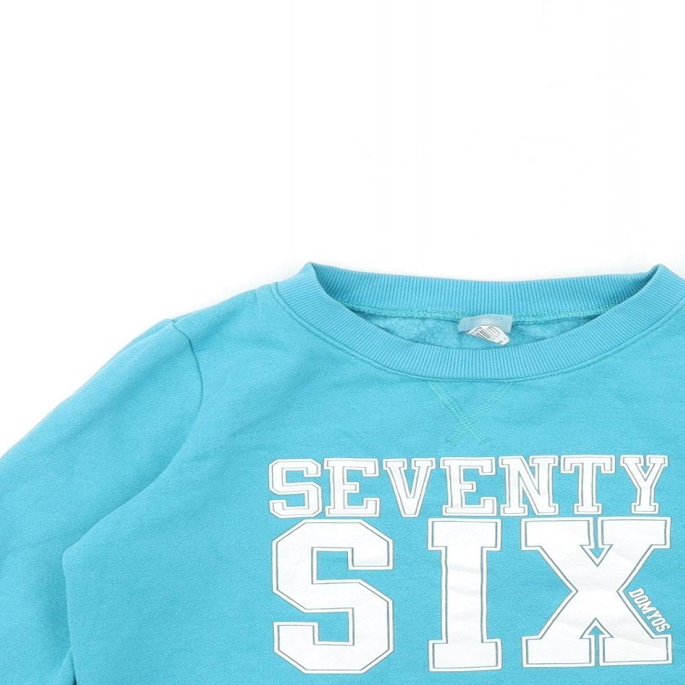 DECATHLON Girls Blue   Pullover Sweatshirt Size 10 Years