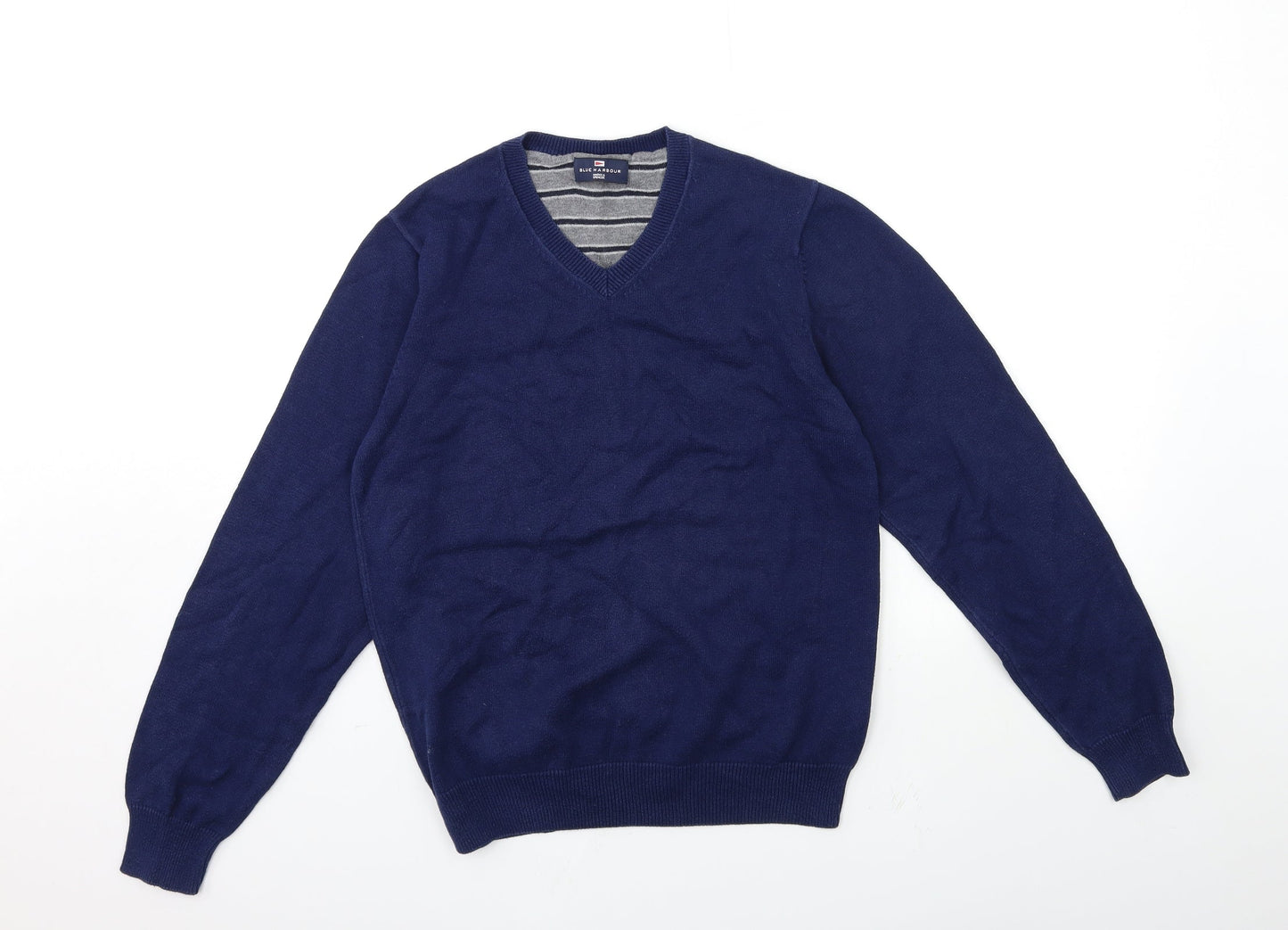 Blue Harbour Mens Blue  Knit Pullover Jumper Size S