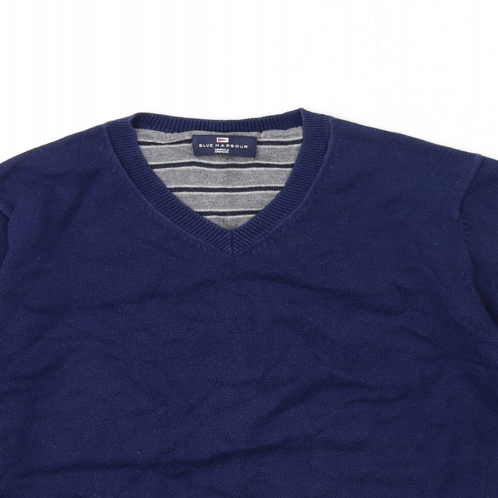 Blue Harbour Mens Blue  Knit Pullover Jumper Size S