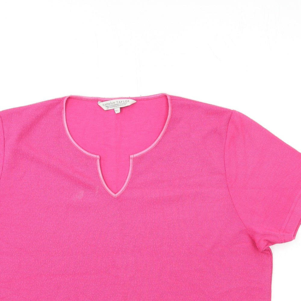 Carolyn Taylor Womens Pink  Knit Pullover Jumper Size M